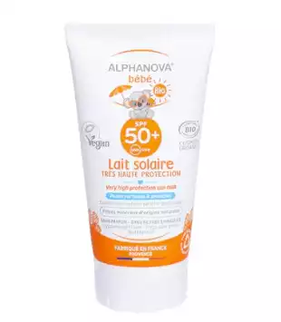 Lait solaire bébé bio SPF50+ Alphanova