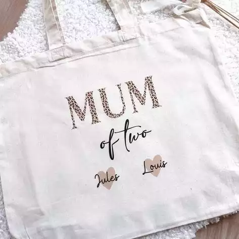 Grand tote bag personnalisables avec les prénoms des enfants