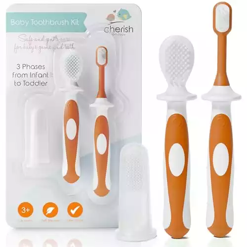 Kit de brosse à dents bébé - 3 mois à 2 ans