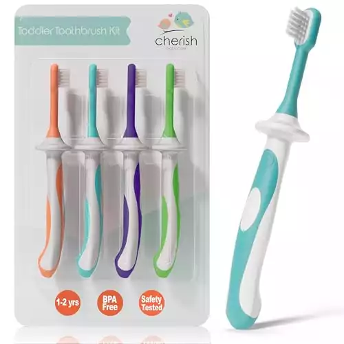 Brosse à dent bébé (lot de 4) - 12 Mois à 2 ans