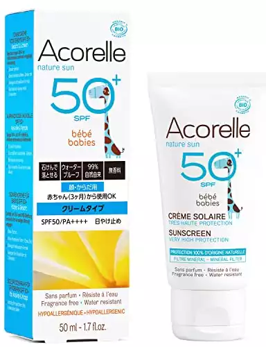 Crème solaire bébé bio SPF50 - Acorelle